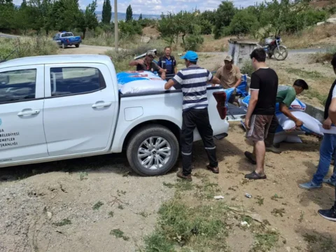 Manisada yangindan etkilenen ureticiye destek u24KsqOW